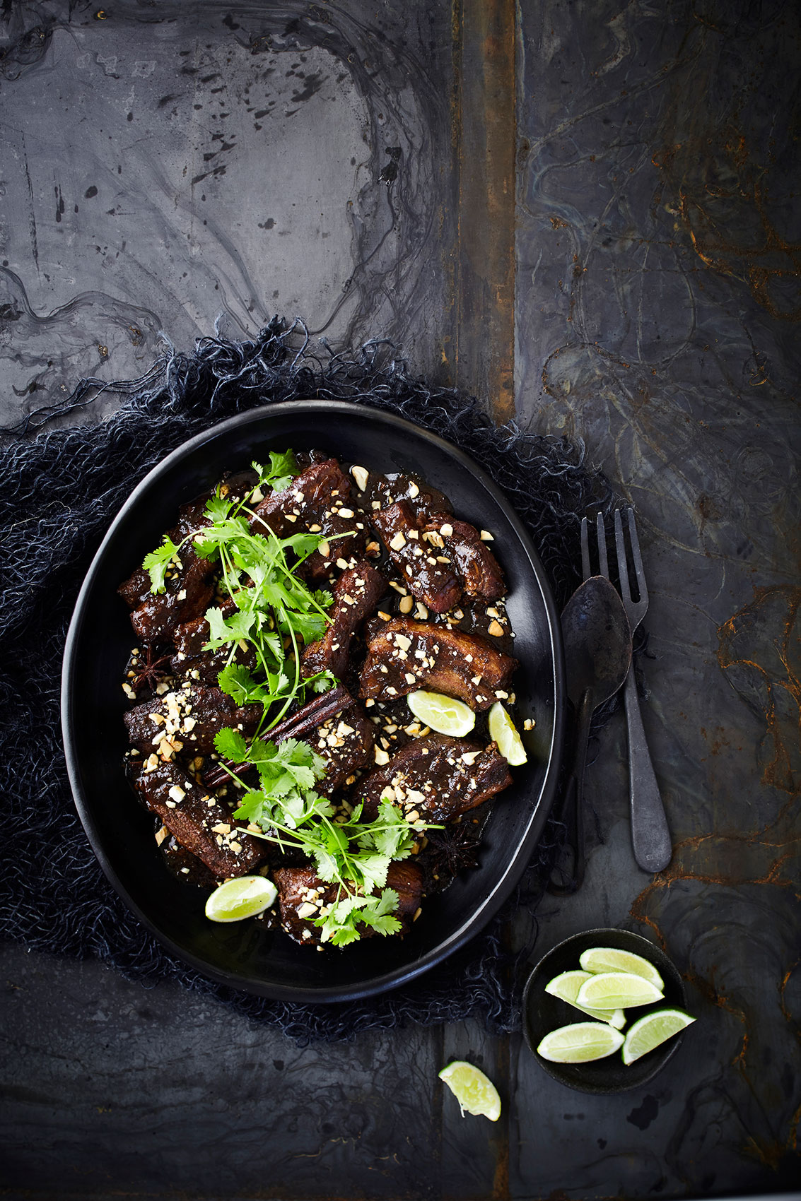One Pot Ribs with Coriander & Fresh Lime • Advertising & Editorial Food Photography