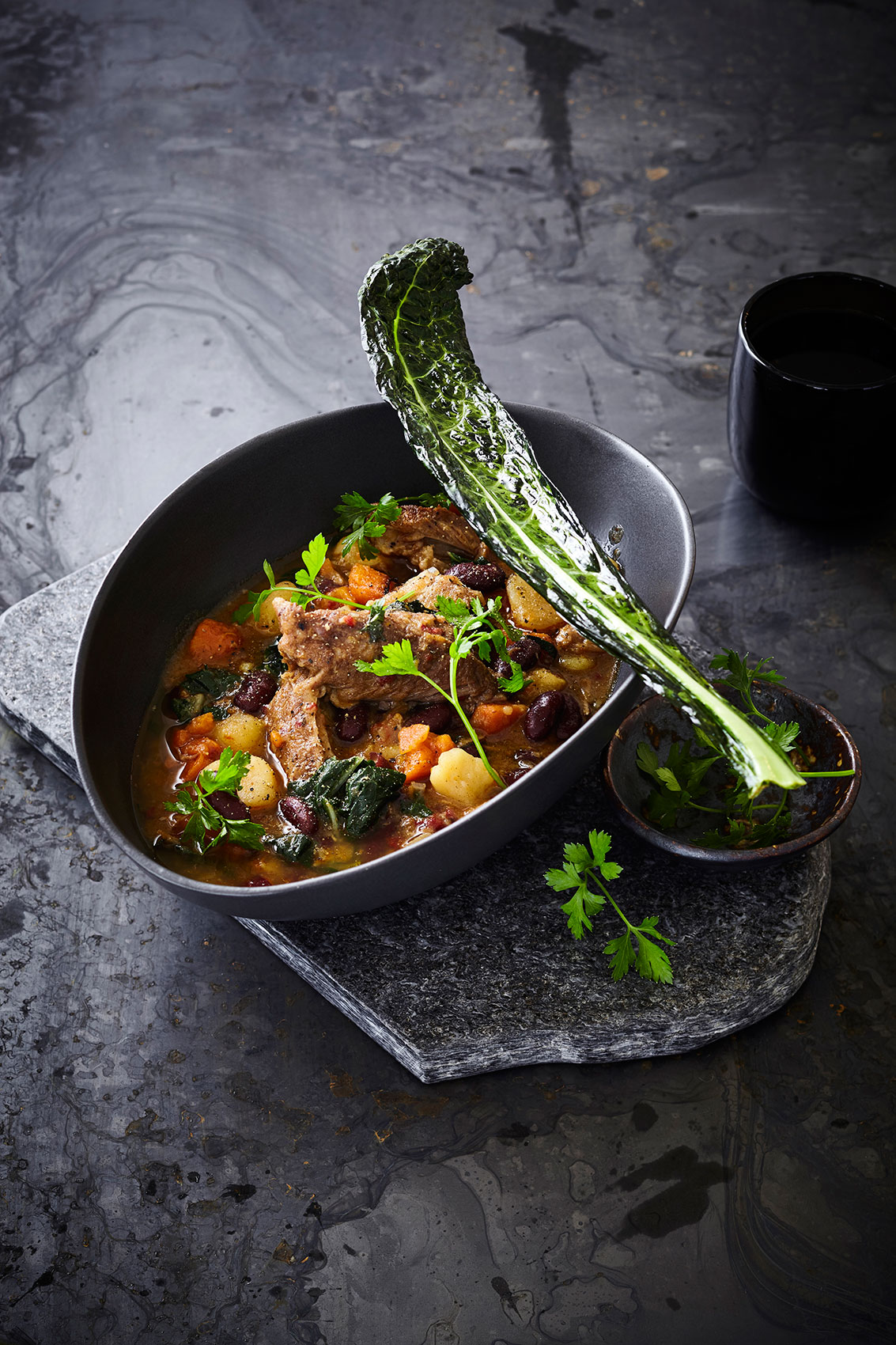 One Pot Ham Hock Soup with Kale & Coriander • Advertising & Editorial Food Photography