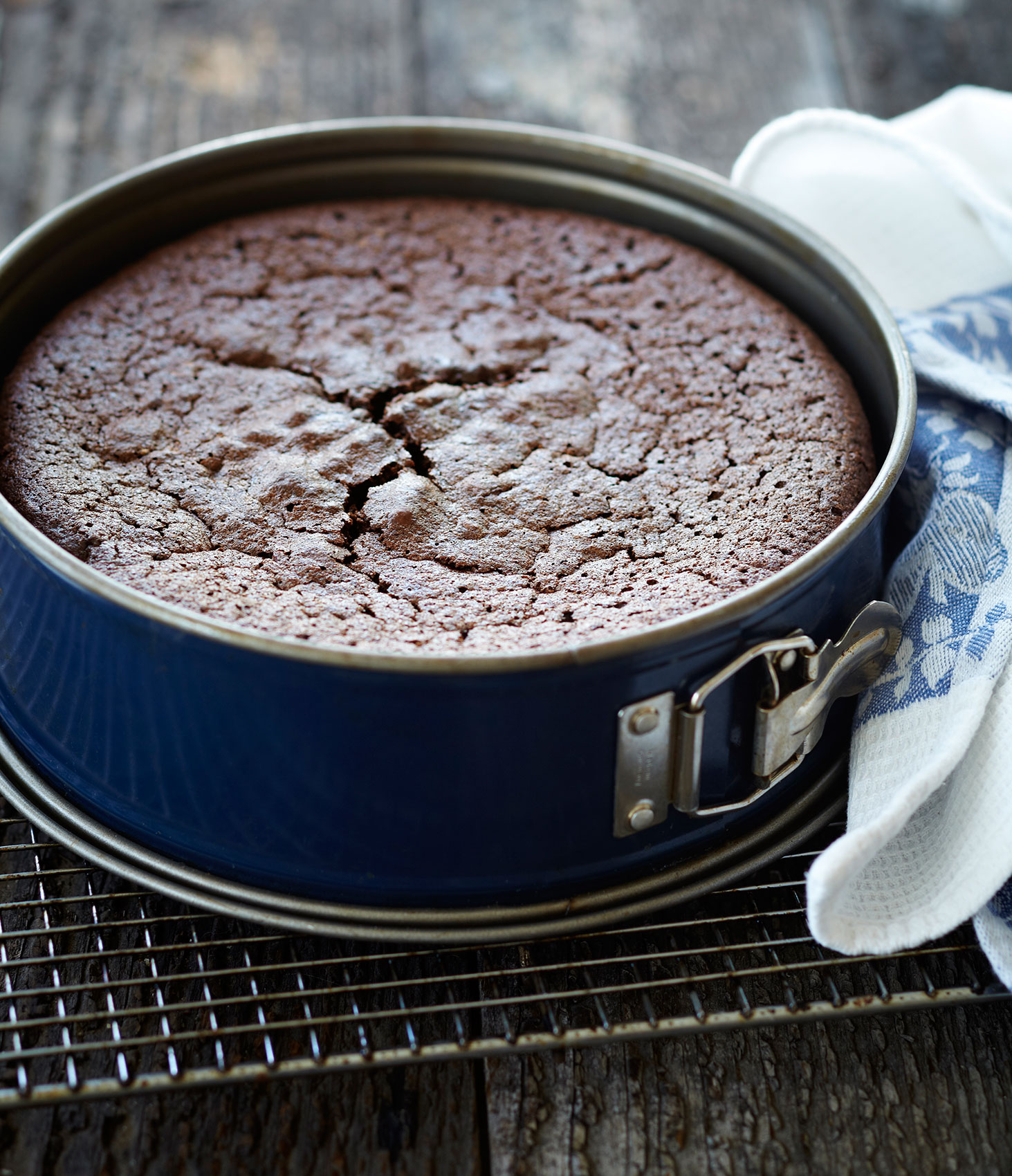 Free Range in the City • Rich Chocolate Cake Cooling in Round Tin • Cookbook & Lifestyle Food Photography