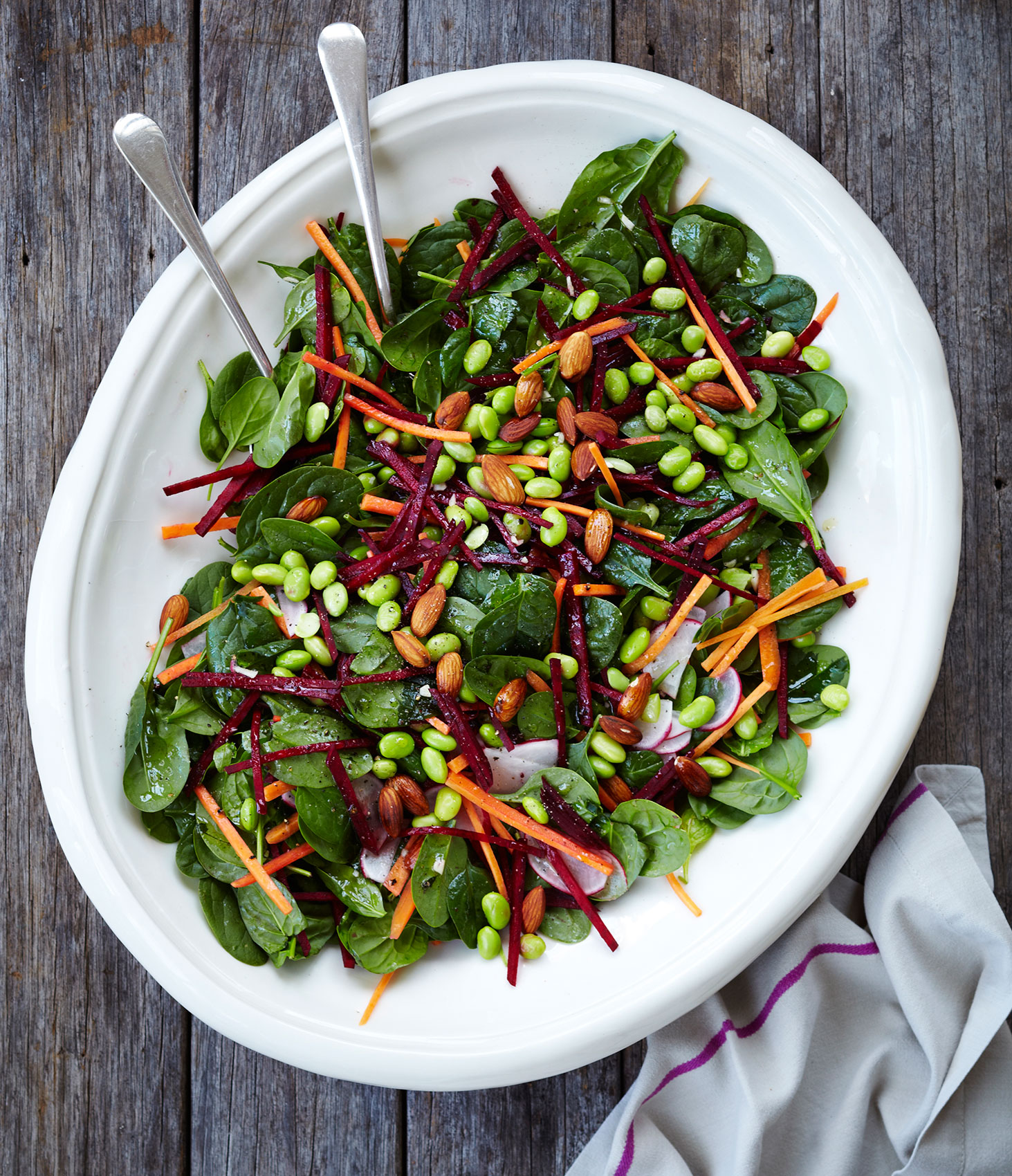Free Range in the City • Power Salad with Soy Beans, Almonds, Carrots & Beets • Cookbook & Lifestyle Food Photography