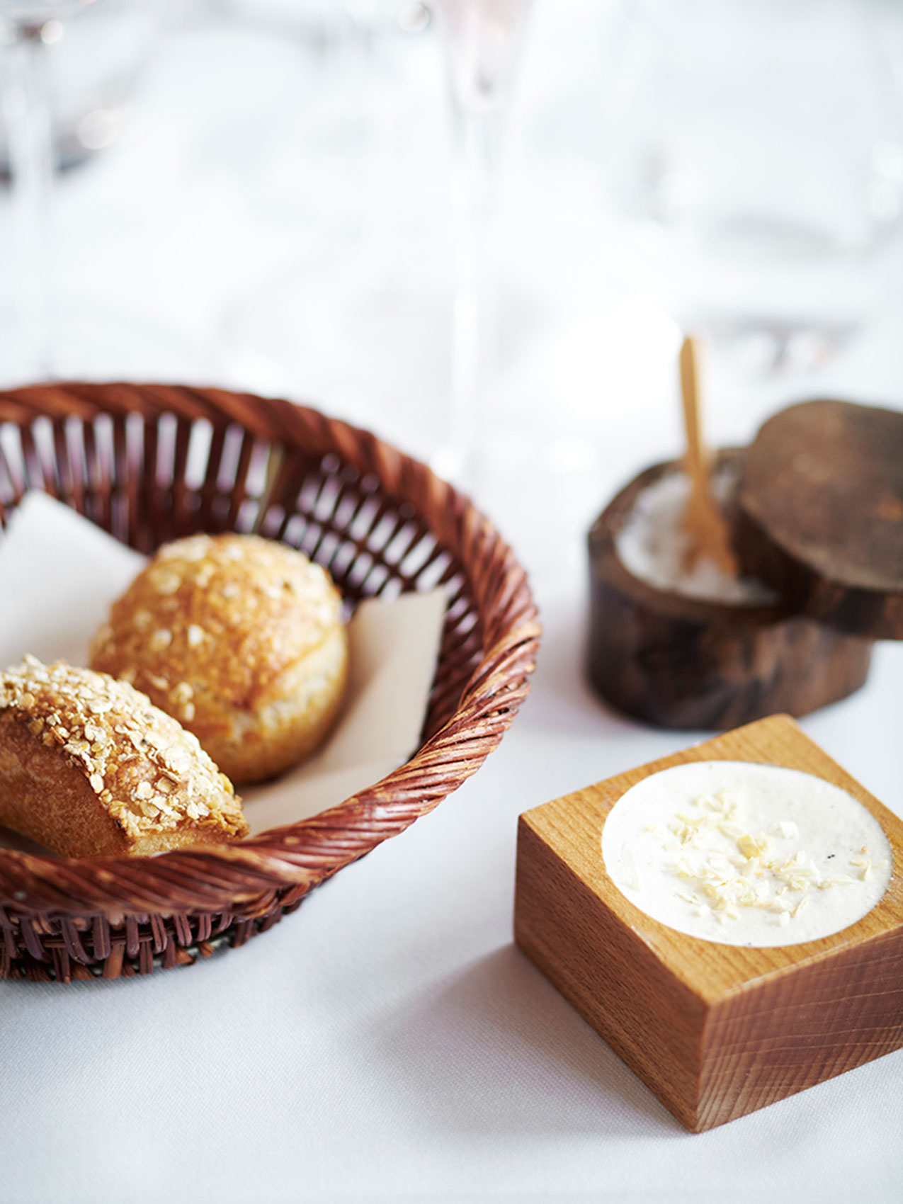 Laesoe Salt • Basket of Bread with Fresh Danish Butter 