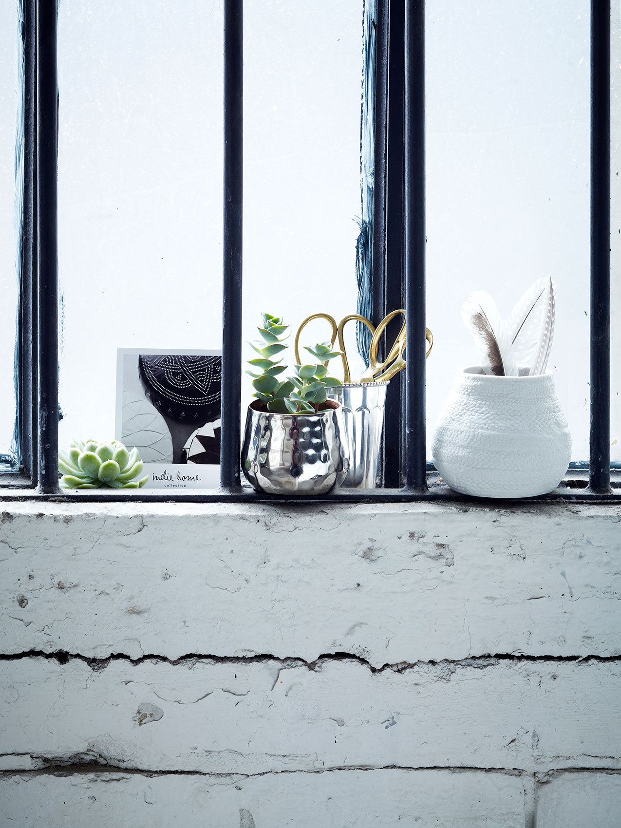 Studio Windowsill Stationery & Plants • Architecture & Interior Photography