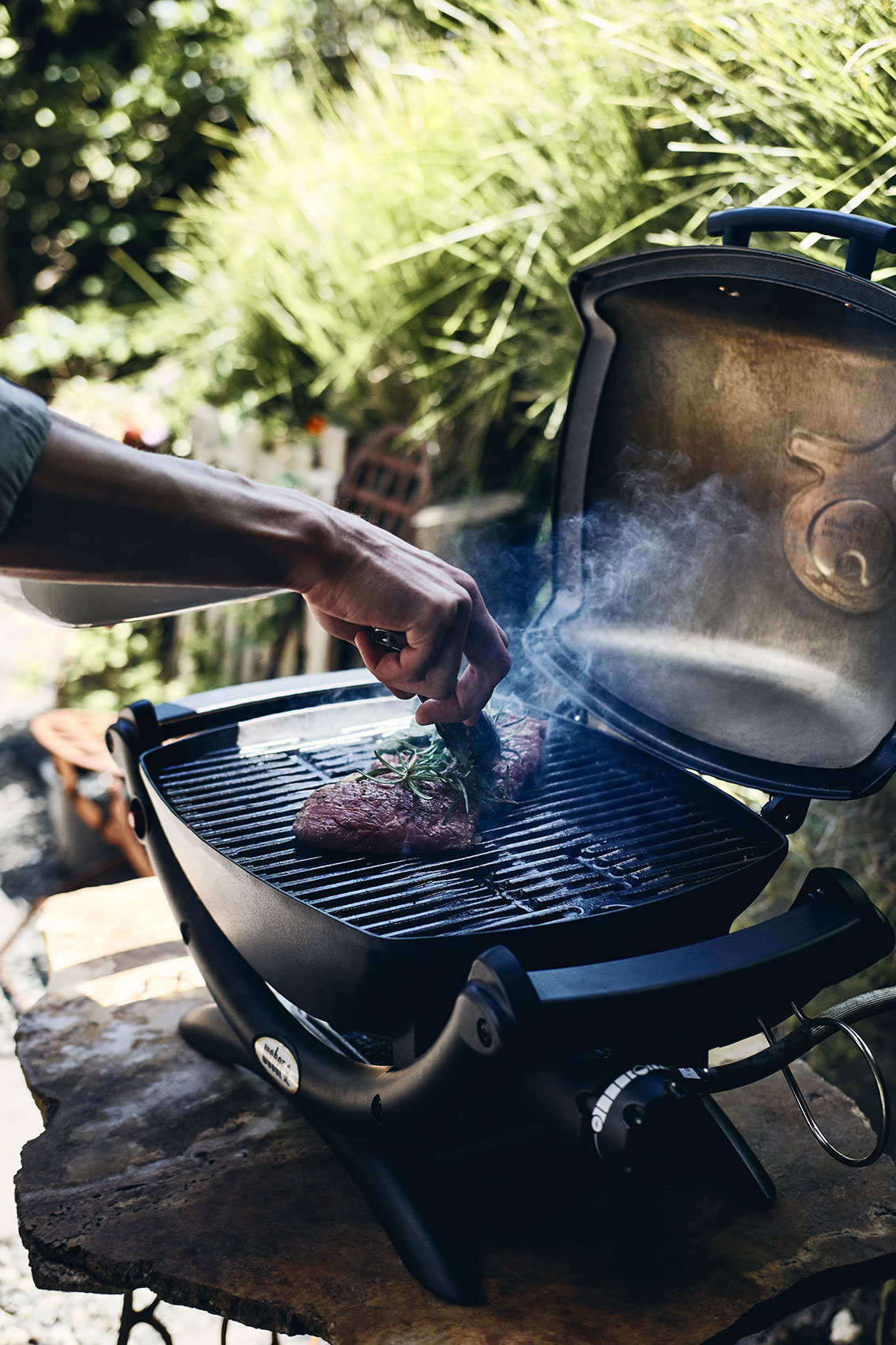 Shared Kitchen • Grilling Lamb with Fresh Rosemary on Barbecue • Lifestyle & Editorial Food Photography
