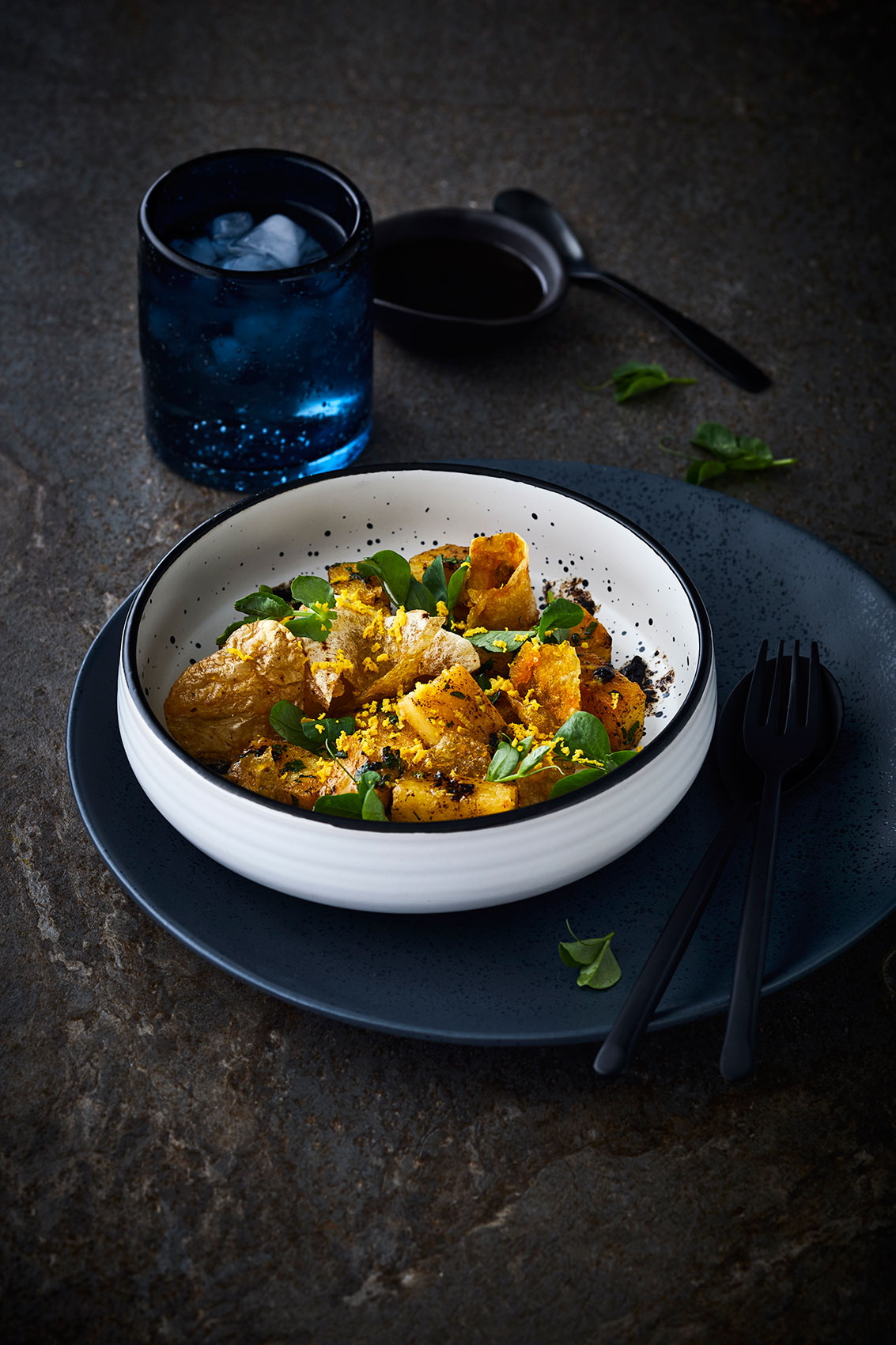 Potato Gnocchi on Dark Table • Advertising & Editorial Food Photography