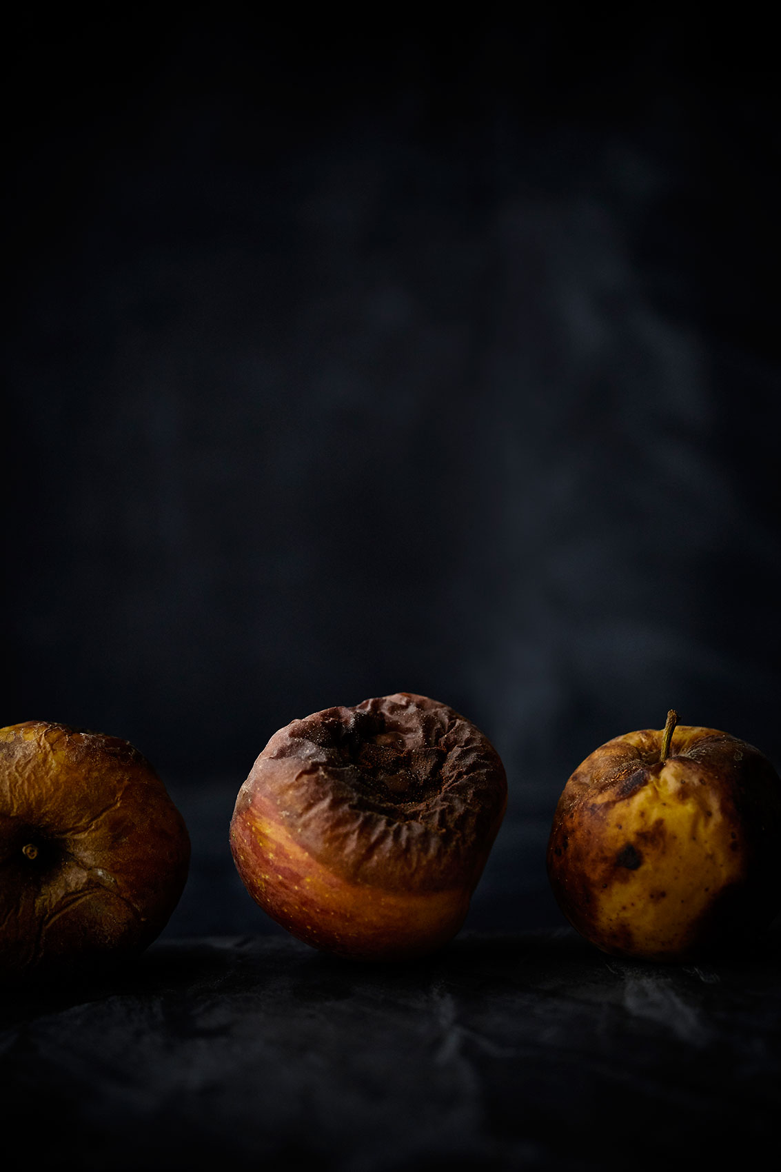 Beautiful Decay • Brown Spotty Apples Rotting • Fine Art & Advertising Food Photography