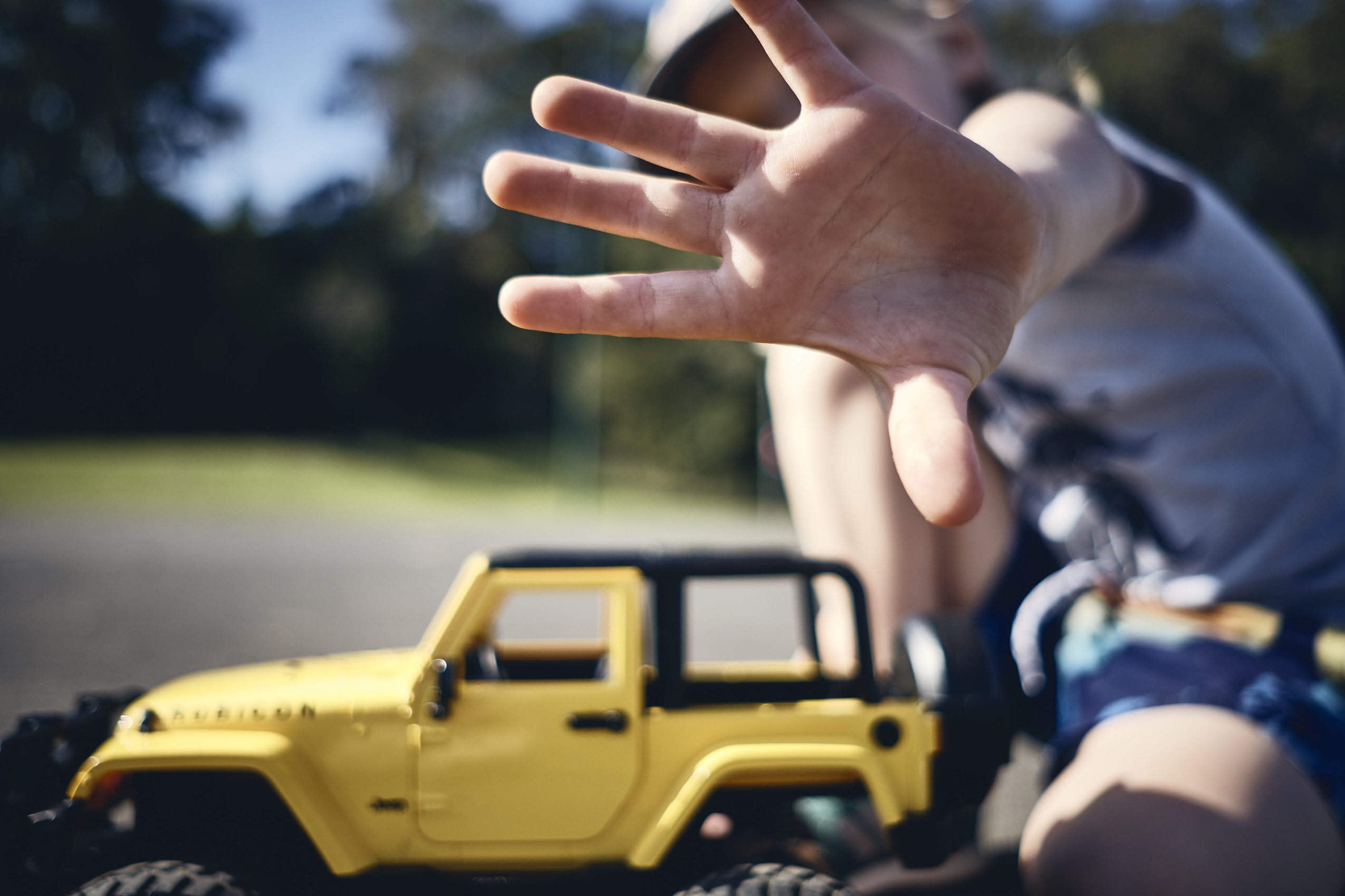 Lockdown • Yellow Truck & Young Boy with Open Palm  • Lifestyle & Portrait Photography