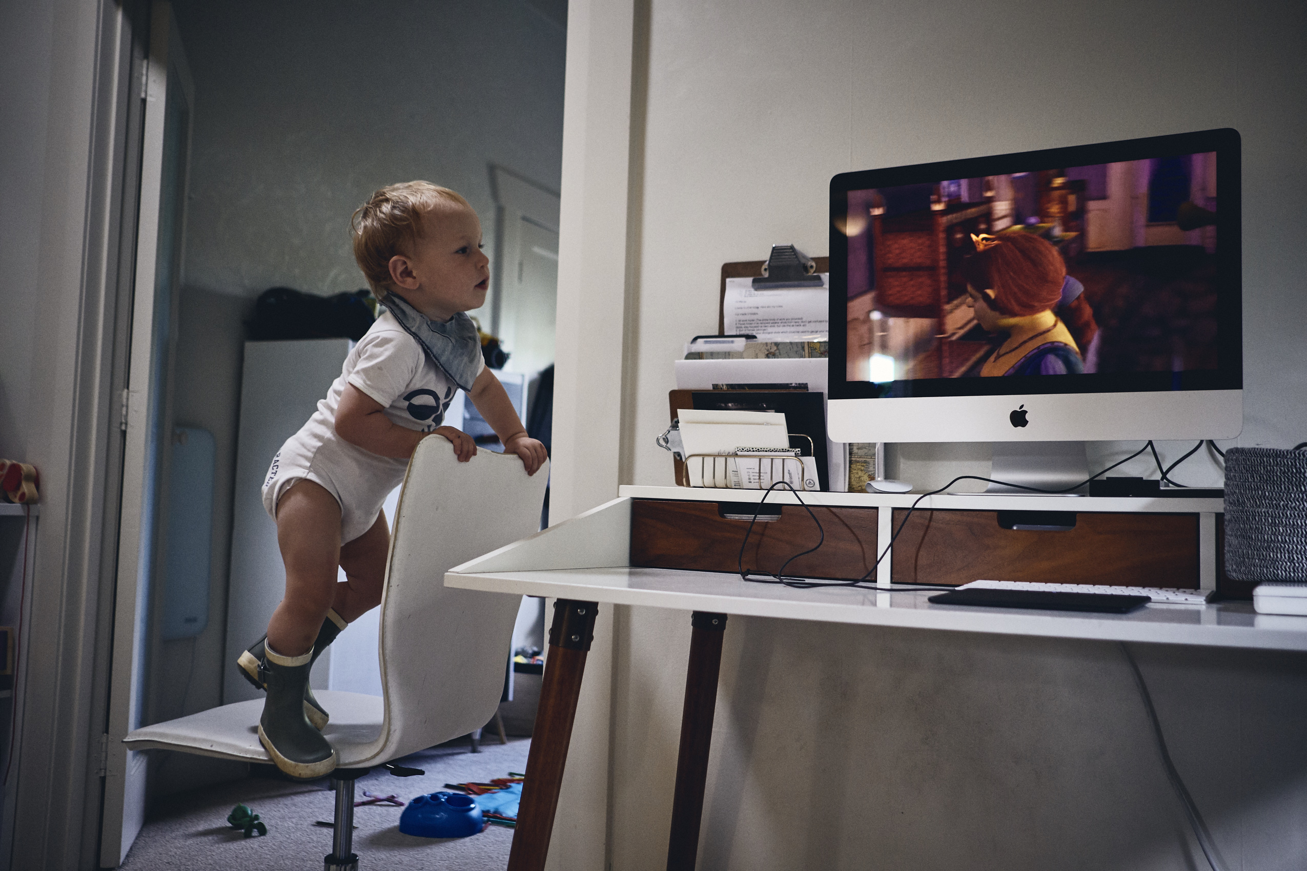 Lockdown • Young Boy Watching Movies on iMac at Home  • Lifestyle & Portrait Photography