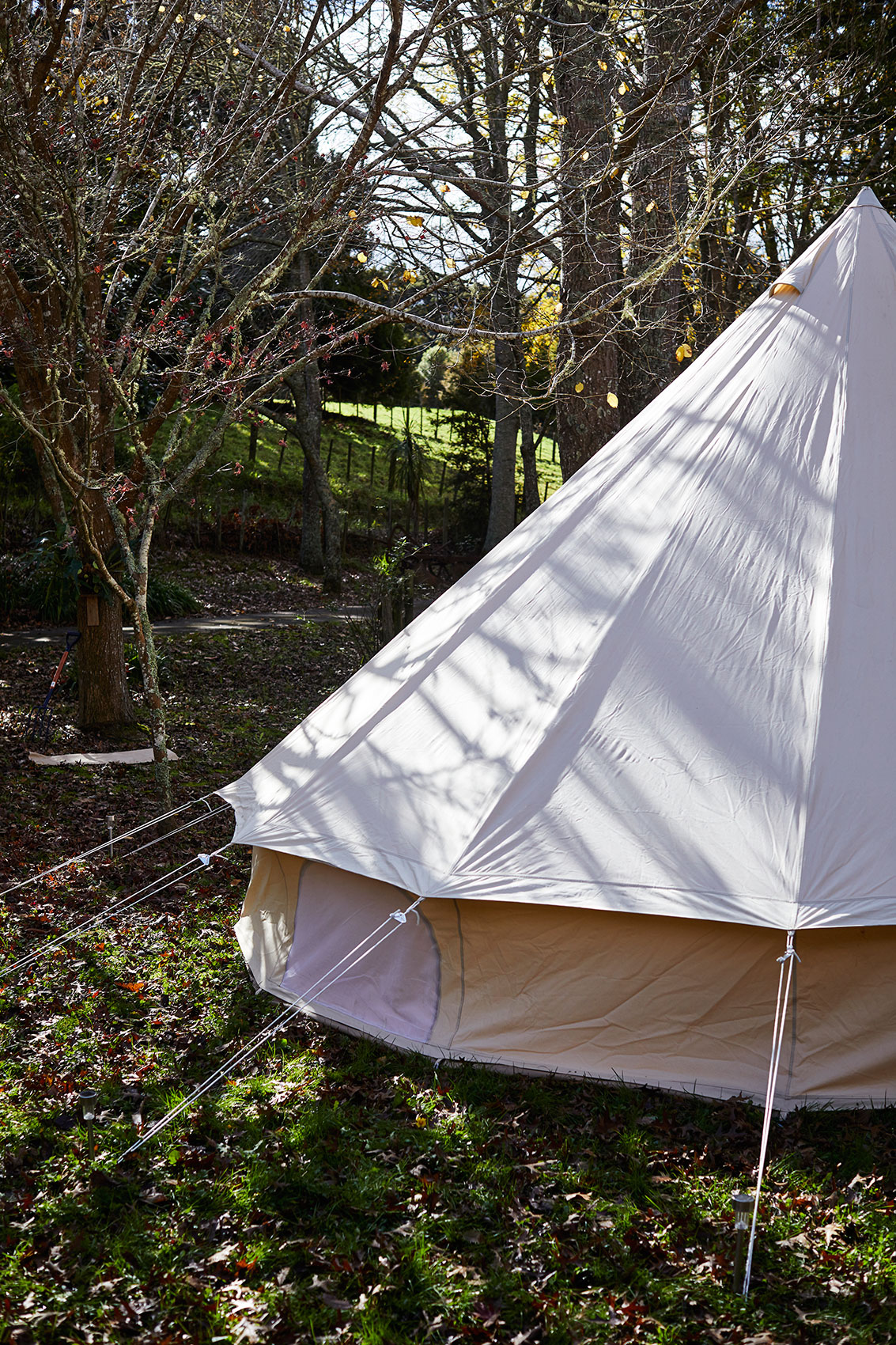 Hiakai • Round Canvas Tent in New Zealand Garden • Lifestyle & Hospitality Food Photography