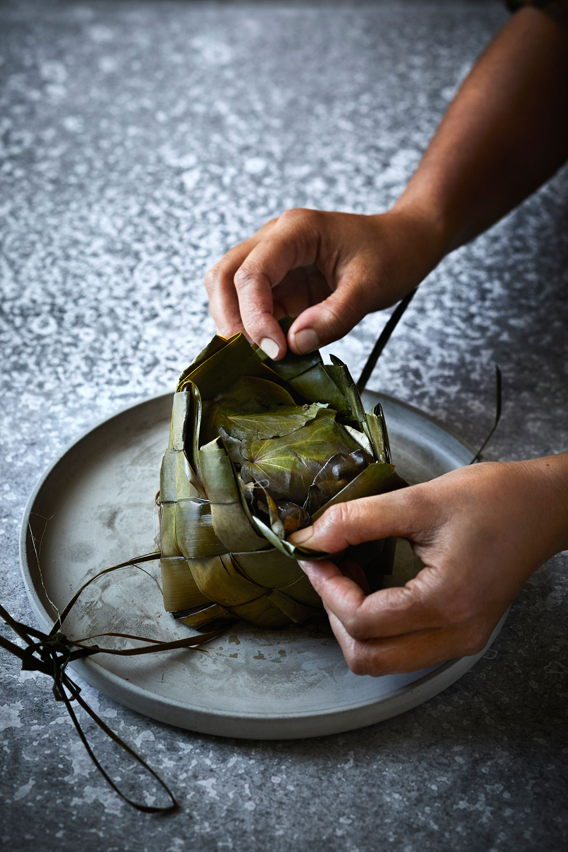 Hiakai • Modern Maori Fine Dining Steamed Flax Parcel • Lifestyle & Hospitality Food Photography