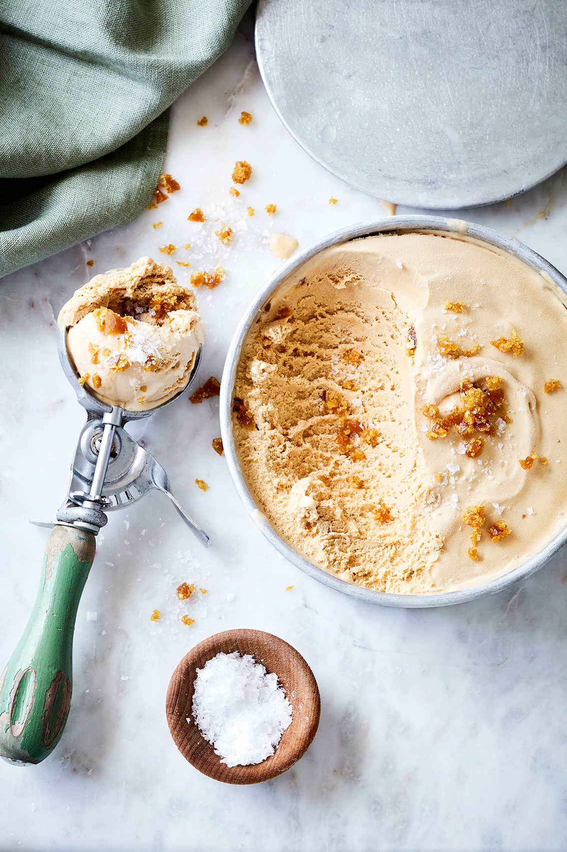 Nord Salted Caramel Ice Cream Scoop • Advertising & Editorial Food Photography