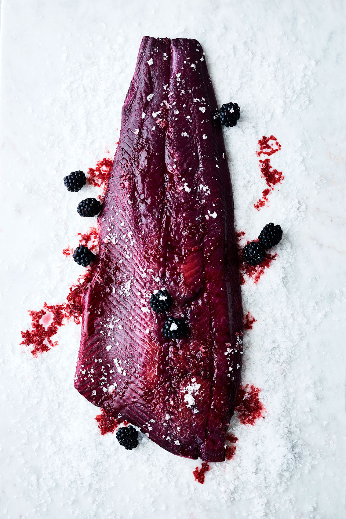 Nord Salt Gravlax with Boysenberries • Advertising & Editorial Food Photography