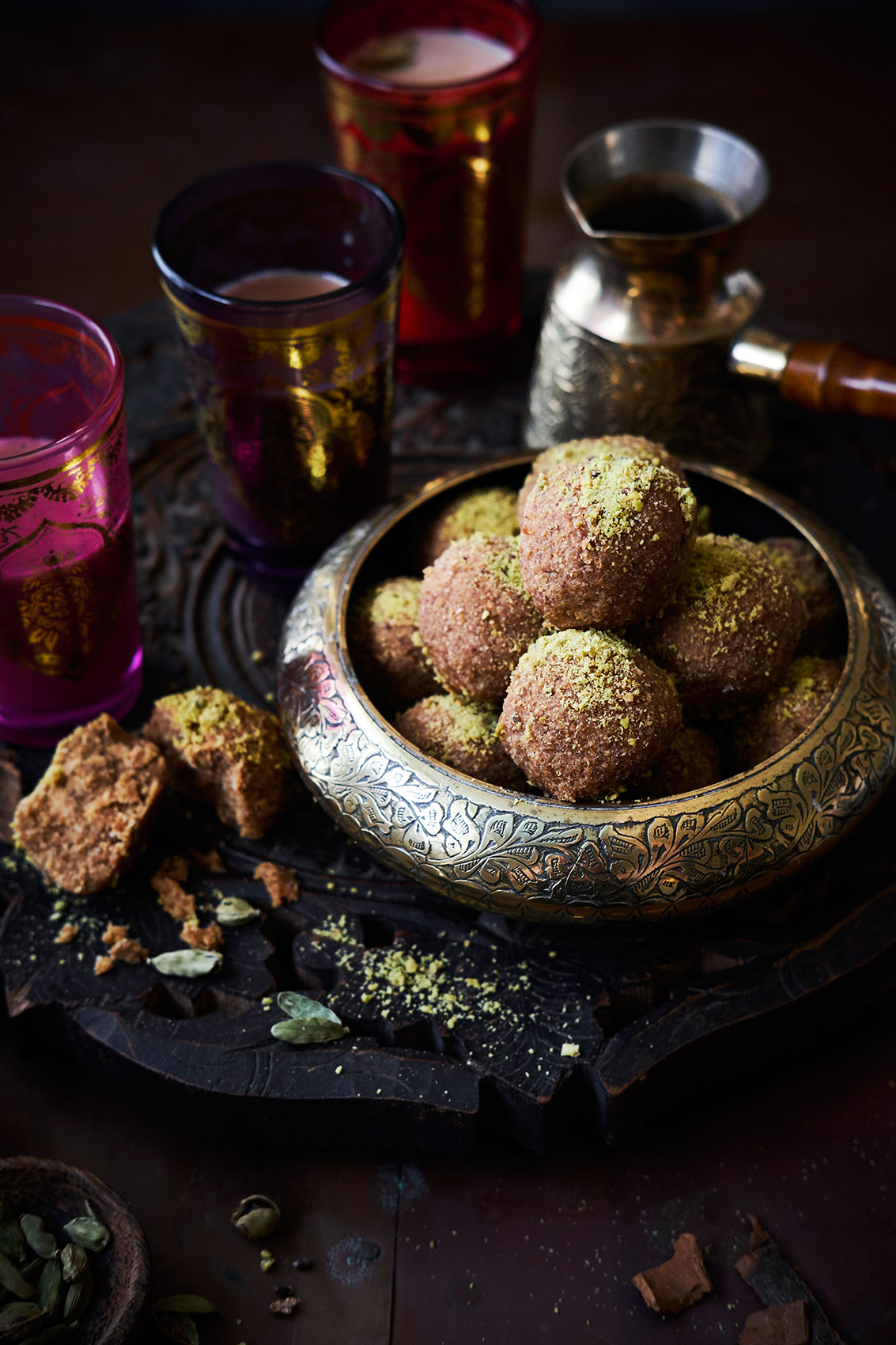 My Indian Kitchen • Indian Almond Pistachio Ladoo • Advertising & Editorial Food Photography