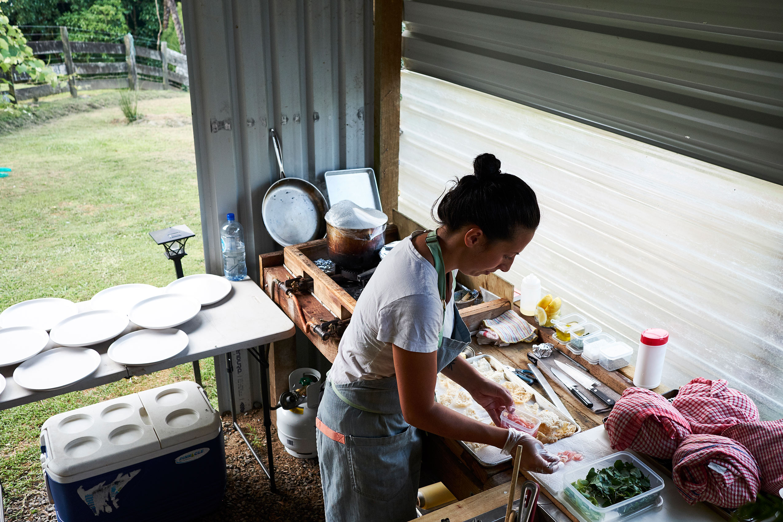 Hiakai • Plating Modern Maori Cuisine in Outdoor Kitchen • Lifestyle & Hospitality Food Photography