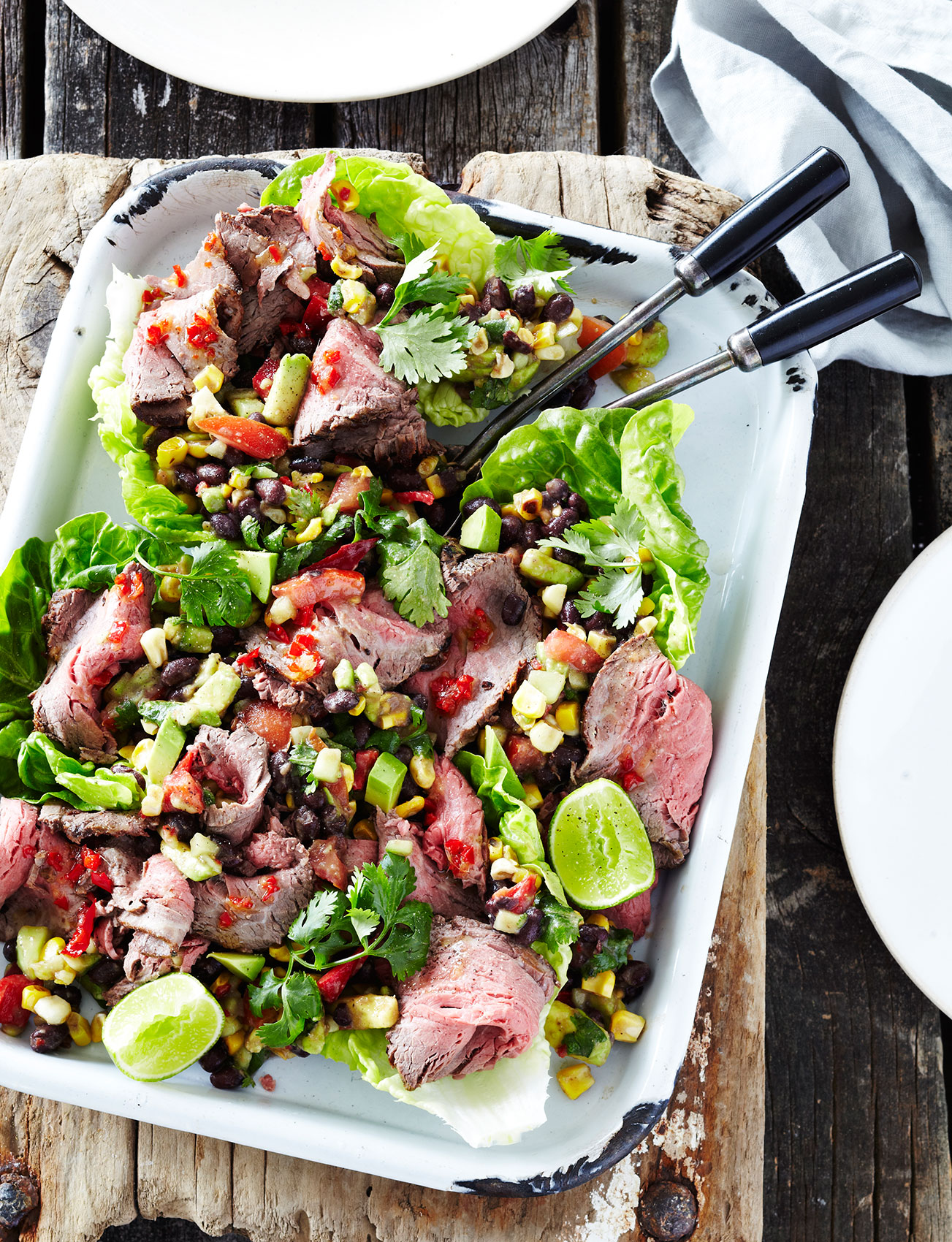 Simple Salads • Mexican Beef Salad with Lime, Chilli & Beans • Cookbook & Editorial Food Photography