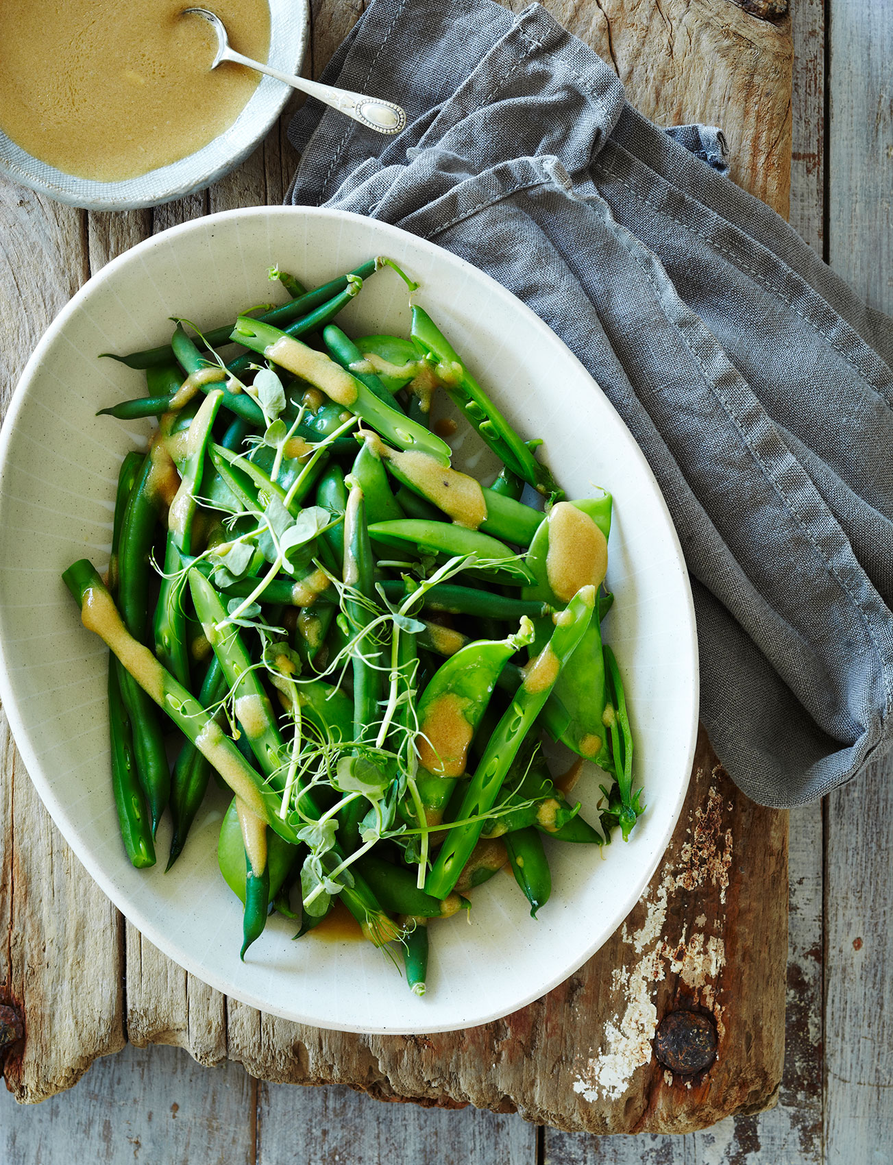 Simple Salads • Health Conscious Vibrant Green Bean & Pea Salad • Cookbook & Editorial Food Photography
