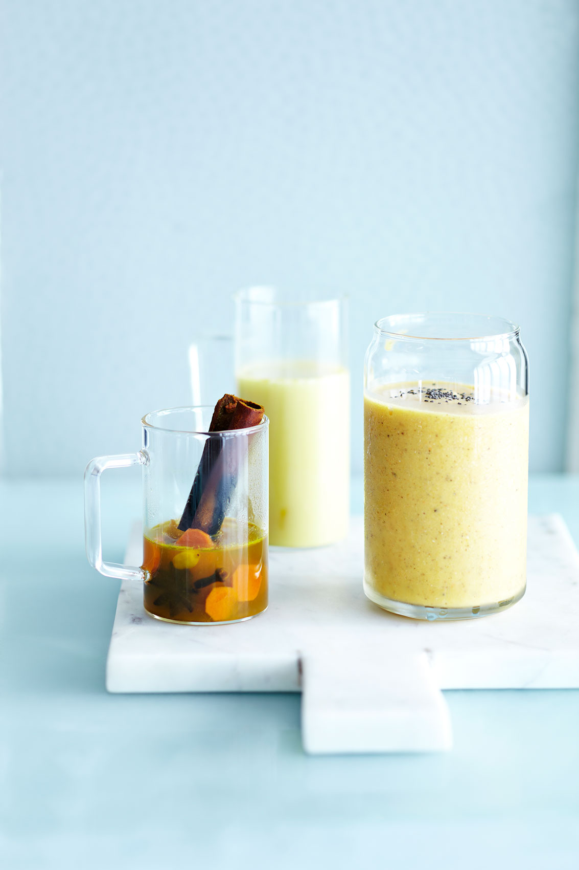 Spice Health Heroes • Tropical Turmeric Smoothie with Cinnamon & Star Anise • Cookbook & Editorial Food Photography