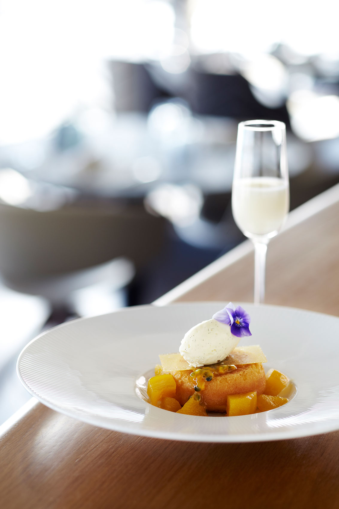 Snow Beauty Baba with Passionfruit & Vanilla Ice Cream • Advertising & Editorial Food Photography