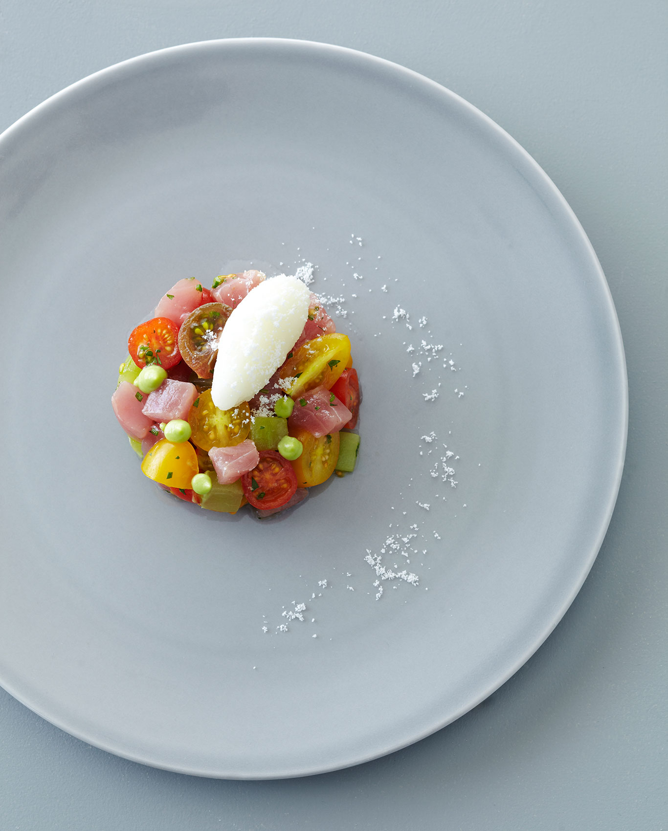 Southon Cooking • The Foodstore Tuna Tartar with Colourful Cherry Tomatoes & Salt • Hospitality & Editorial Food Photography