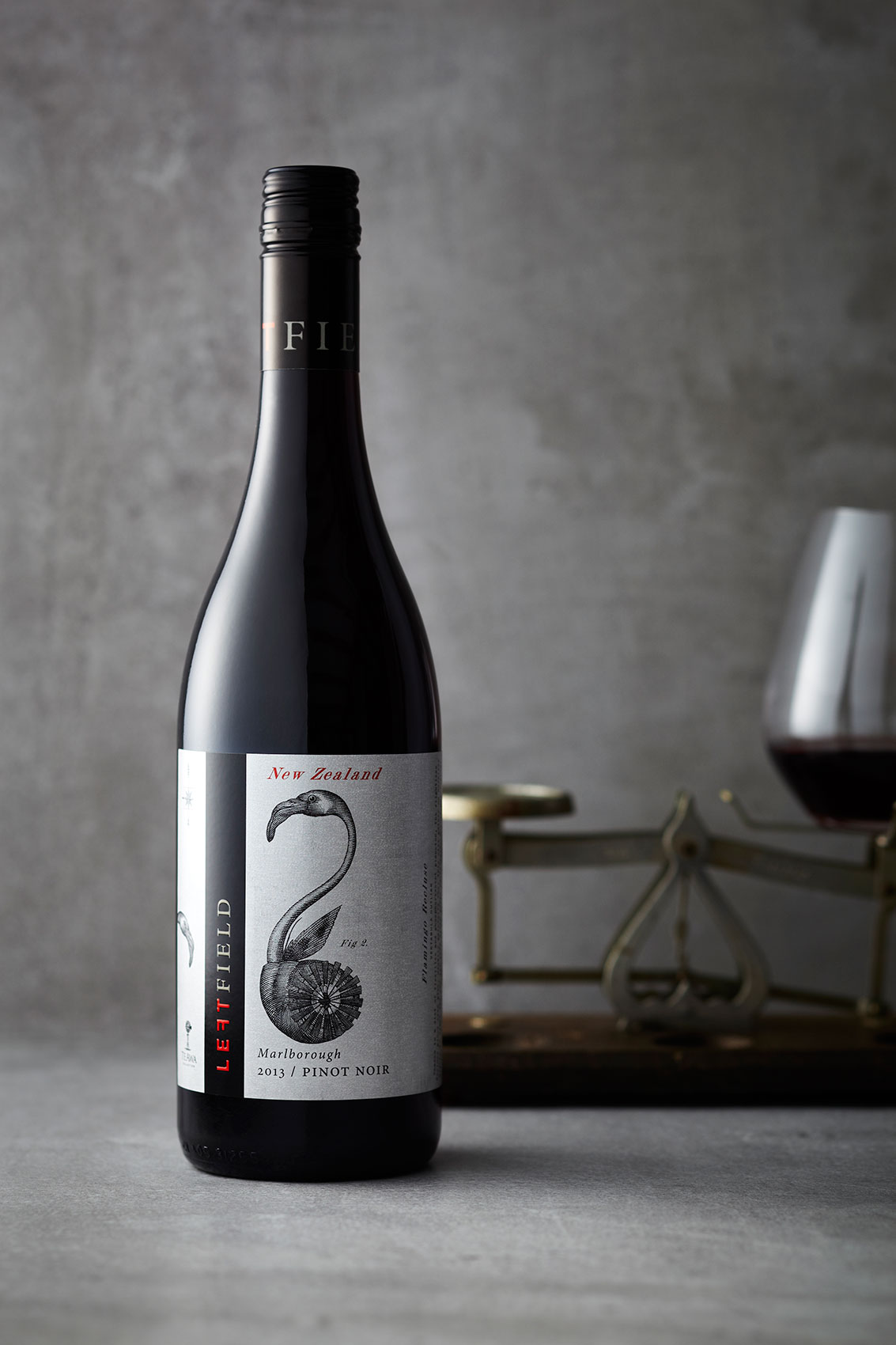 Marlborough Leftfield Pinot Noir Wine Bottle • Beverage & Liquid Photography